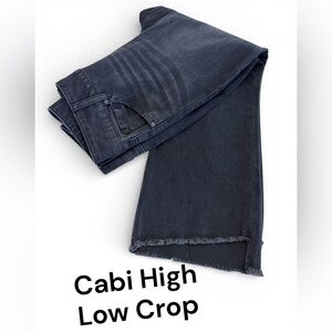 CAbi Women's Washed Black High Low Crop